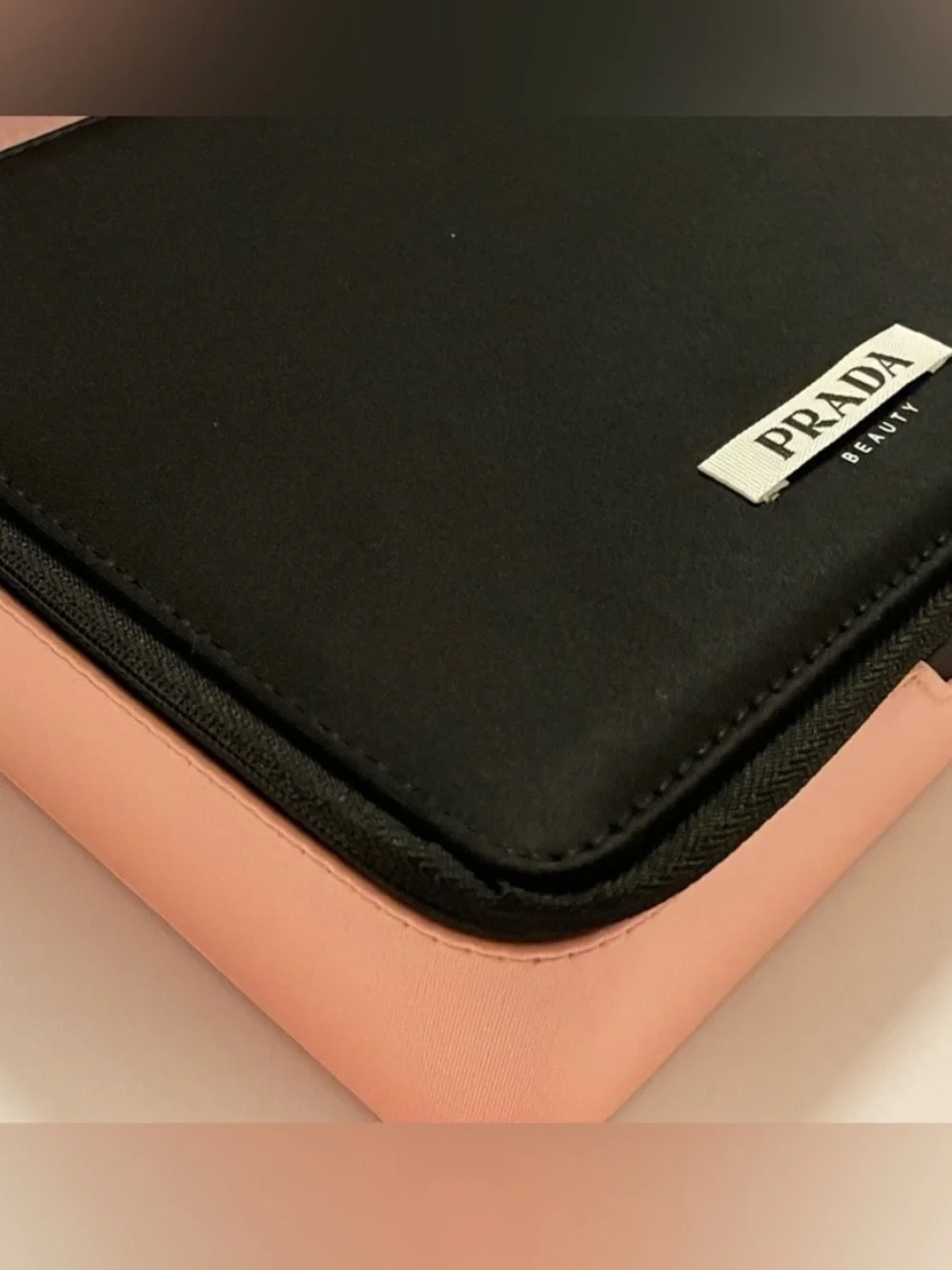 Prada Pink and Black Makeup Case with beauty bundle